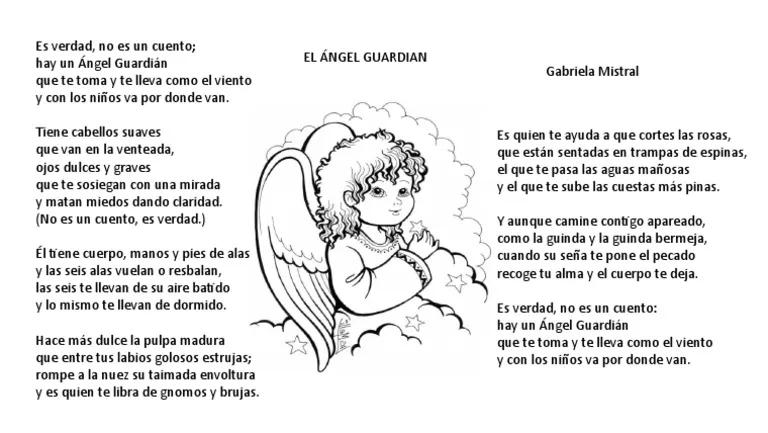 el angel guardian gabriela mistral - Cuántas estrofas tiene el poema El ángel guardián