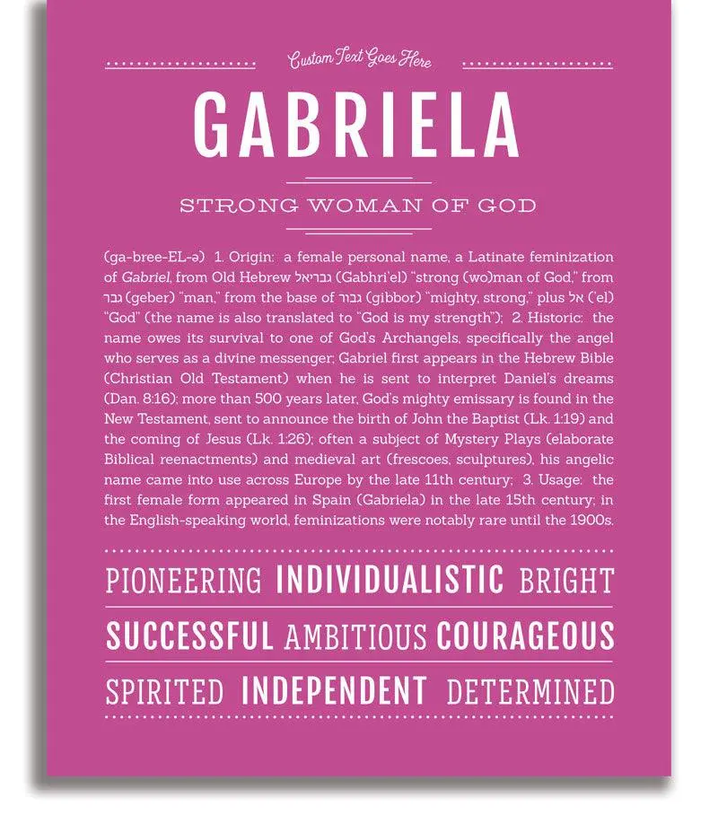 gabriela meaning name - Is Gabriela a biblical name