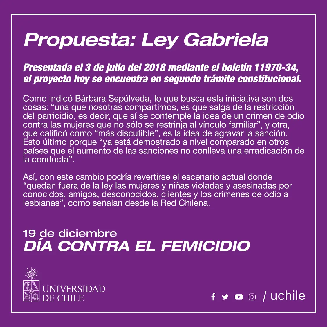 ley gabriela chile - Qué leyes protegen a la mujer en Chile
