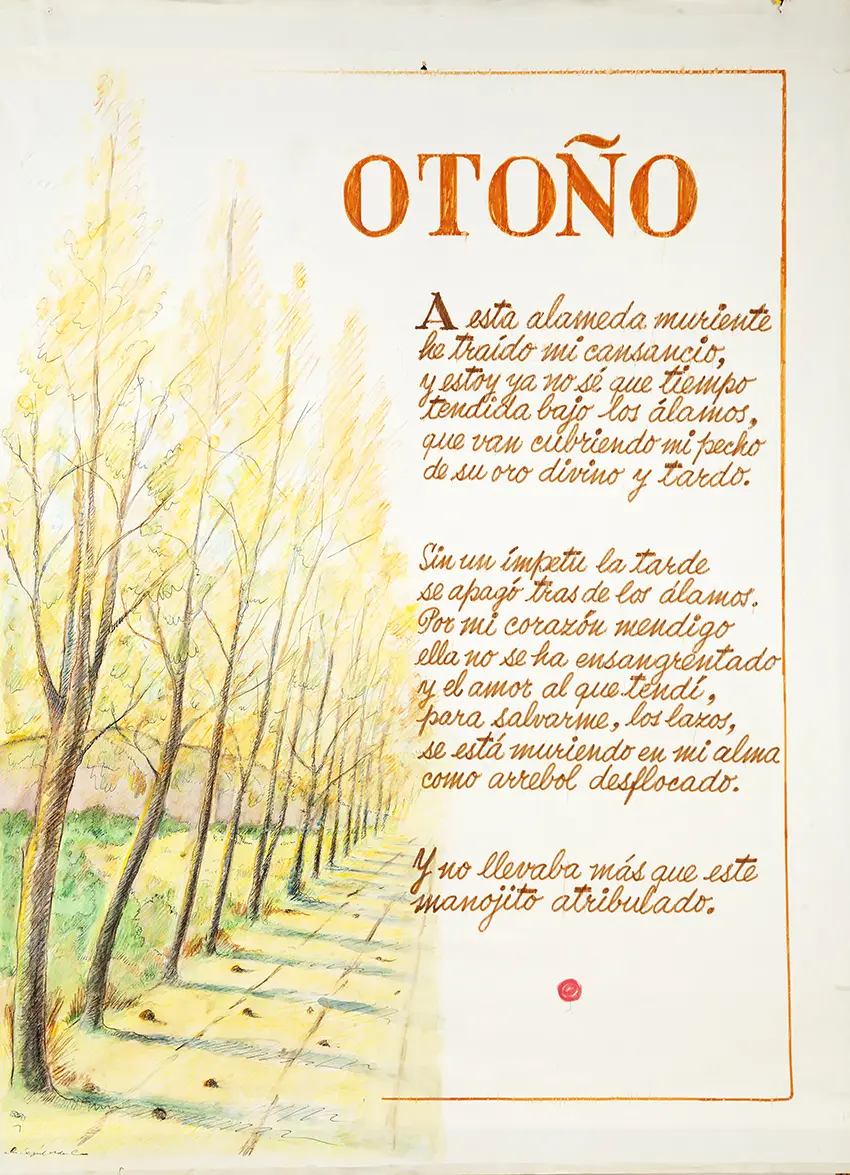 poema sobre el otoño de gabriela mistral - Quién es el autor del Poema de otoño