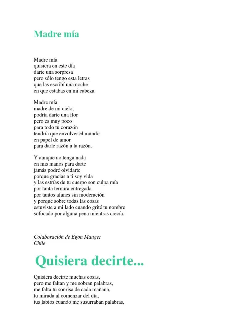 poema madre mia gabriela mistral - Quién es el autor del poema Madrecita mía